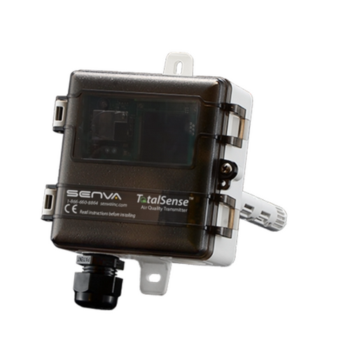 OLED Display Image for Senva AQ2D-AAAVAKD : Duct Mount TotalSense Sensor, Selectable Outputs: 4-20 mA, 0-5 VDC, or 0-10 VDC, Volatile Organic Compounds (VOC), 20K Thermistor, OLED Display, Buy American Act Compliant, 7-Year Limited Warranty