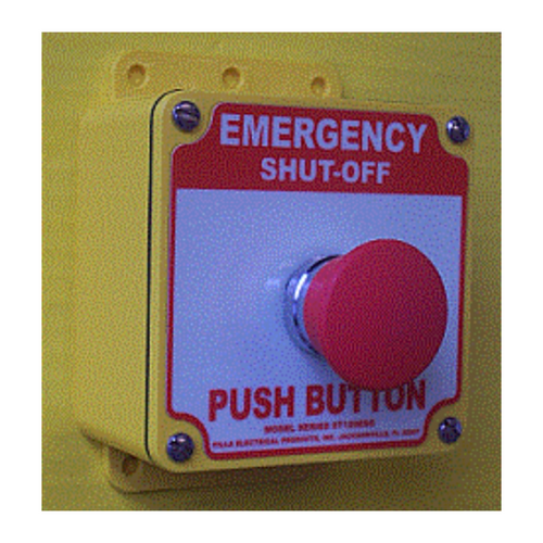 Pilla ST120ESOMO : "Emergency Shut Off" Push Button Station, Momentary 40mm Mushroom Button, Surface Mount Nema 4/4X Enclosure, Fits 1-3 Contact Blocks