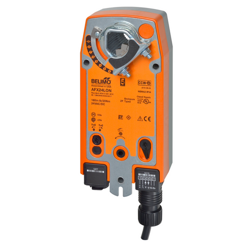 Belimo AFX24LON spring-return fail-safe damper actuator, 180 in-lb, LON