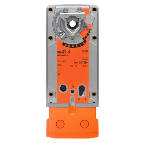 Belimo EFX24-MFT-S N4 : Fail-Safe Damper Actuator, 360 in-lb Torque, 24VAC/DC, Programmable (2-10VDC Default) Control Signal, (2) SPDT 3A @250V Aux Switch, NEMA 4X Enclosure, 5-Year Warranty (Configurable)