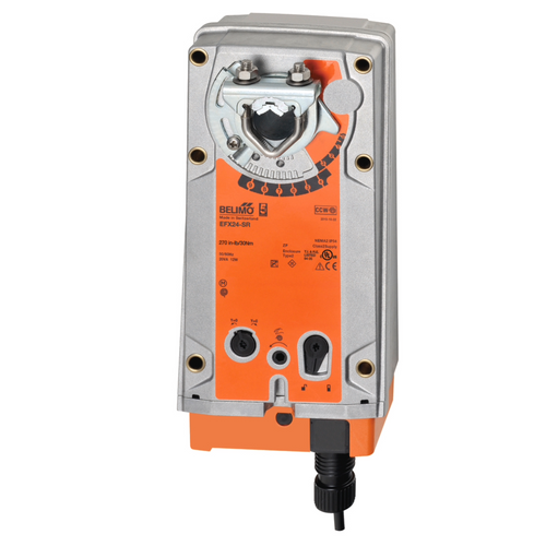 Belimo EFX24-SR : Fail-Safe Damper Actuator, 360 in-lb Torque, 24VAC/DC, Modulating 2-10VDC Control Signal, 5-Year Warranty (Configurable)