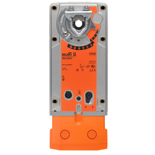 Belimo EFX24-SR N4 : Fail-Safe Damper Actuator, 360 in-lb Torque, 24VAC/DC, Modulating 2-10VDC Control Signal, NEMA 4X Enclosure, 5-Year Warranty (Configurable)