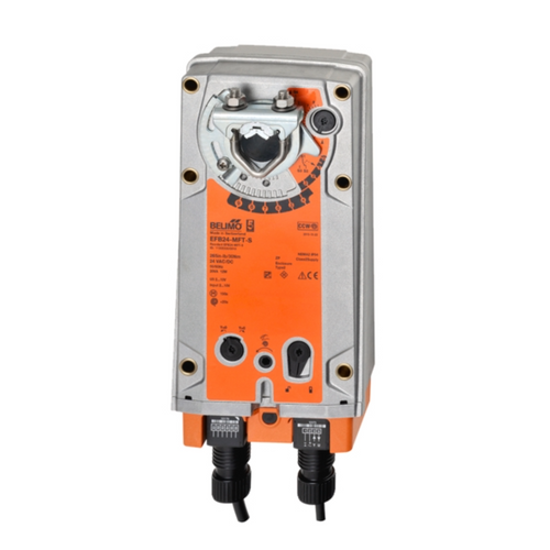 Belimo EFX24-SR-S : Fail-Safe Damper Actuator, 360 in-lb Torque, 24VAC/DC, Modulating 2-10VDC Control Signal, (2) SPDT 3A @250V Aux Switch, 5-Year Warranty (Configurable)