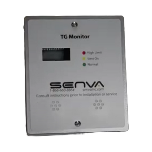 Senva TGM-BHX-A : Metal Wall Mount Hydrogen (H2) Gas Sensor/Controller, BACnet MS/TP or Modbus RTU Output, LCD Display, 7-Year Warranty