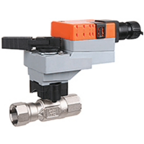 Belimo B215HT073+LRB24-3-S : 2-Way 1/2" High Temp Water/Steam Characterized Control Valve (HTCCV), Cv Rating 0.73, (1.46 GPM @ Δ 4 psi) + Non-Spring Actuator, 24VAC/DC, On/Off, Floating Point Control Signal, (1)SPDT 3A @250V Aux Switch