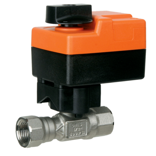 Belimo B215HT116+TR24-3 US : 2-Way 1/2" High Temp Water/Steam Characterized Control Valve (HTCCV), Cv Rating 1.16, (2.32 GPM @ Δ 4 psi) + Non-Spring Valve Actuator, 24VAC, On/Off, Floating Point Control Signal