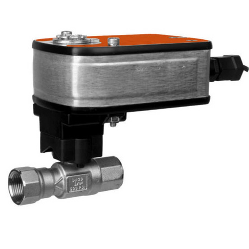 Belimo B220HT1320+LF24-MFT-S US : 2-Way 3/4" High Temp Water/Steam Characterized Control Valve (HTCCV), Cv Rating 13.2, (26.4 GPM @ Δ 4 psi) + Fail-Safe Valve Actuator, 24VAC/DC, Programmable Input (2-10VDC Default), (1)SPDT 3A @250V Aux Switch