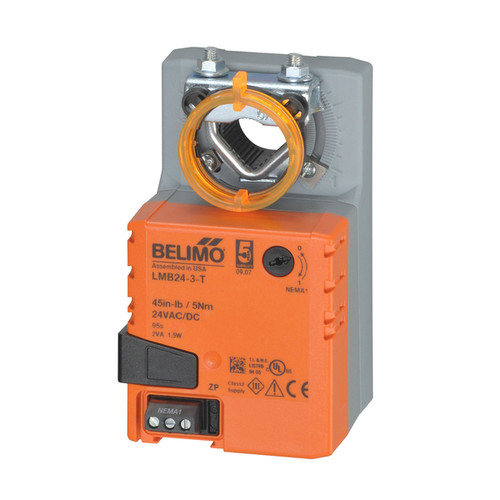 Belimo LMX24-3-T : Non Spring Return (Non Fail-Safe) Damper Actuator, 45 in-lb Torque, 24VAC/DC, On/Off, Floating Point Control Signal, Terminal Strip, Configurable X-Platform, 5-Year Warranty