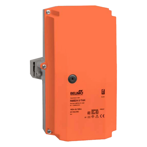 Belimo NMX24-3-T N4 : Non Fail-Safe Damper Actuator, 90 in-lb Torque, 24VAC/DC, On/Off, Floating Point Control Signal, Terminal Strip, NEMA 4X Enclosure, 5-Year Warranty (Configurable)