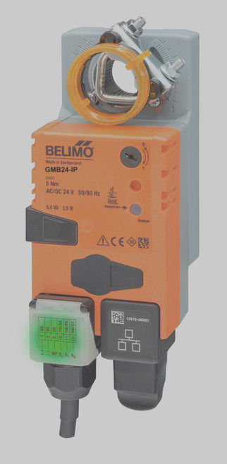 Belimo GMB24-IP : Non Fail-Safe Damper Actuator, 360 in-lb Torque, 24VAC/DC, Communicating BACnet IP/Modbus/Cloud Control Type, 5-Year Warranty