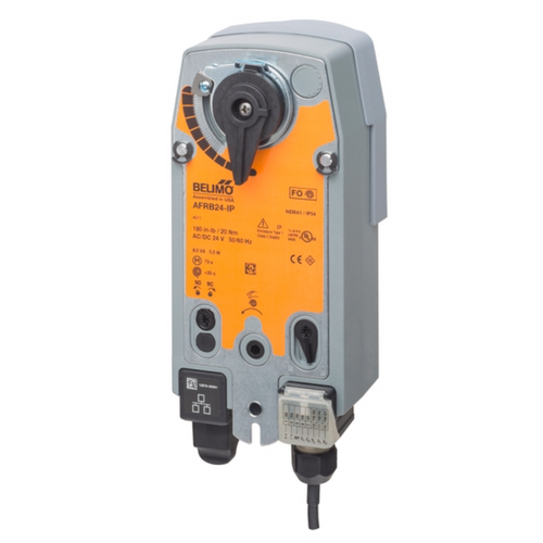 Belimo AFRB24-IP : Fail-Safe Valve Actuator, 24VAC/DC, Communicating BACnet IP/Modbus/Cloud Control Type, 5-Year Warranty