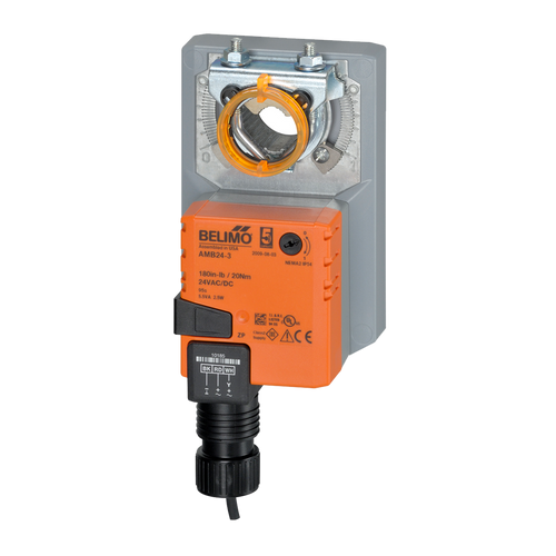 Belimo AMX24-3-X1 : Non Fail-Safe Valve Actuator, 24VAC/DC, On/Off, Floating Point Control Signal, 5-Year Warranty (Configurable)