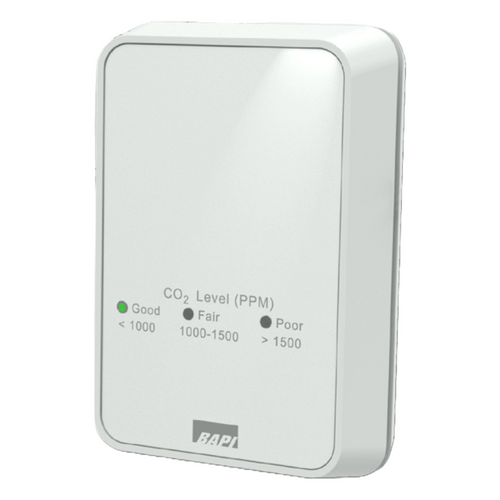 BAPI BA/AQX-C : Dual Channel CO2 Room Sensor for Continuously Occupied Areas, Field Selectable Voltage Output - 0 to 5V Default, 0 to 2,000 ppm Range, 5-Year Warranty
