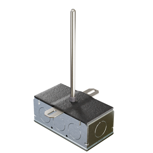 ACI A/TT1K-D-4"-2-GD : Duct Temperature Sensor, 1K Ohms Temperature Transmitter, 2-10VDC Output, 4" Duct Probe, Galvanized Steel Enclosure, Made in USA