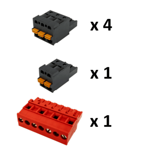 PS3HD Replacement CT Plug Kit, 1-RED 4pos, 4-BLK 3pos, 1-BLK 2pos
