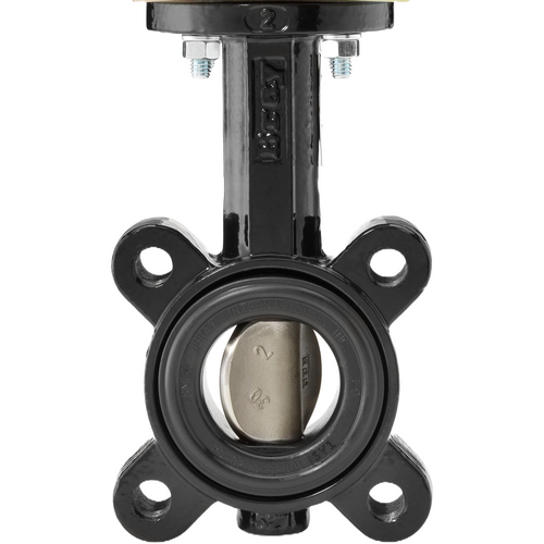 Siemens B202FM : 2-Way 2" Inch Butterfly Valve, Full Cut, Cv 144, Close-off Pressure 175 psid, (Valve Assembly with Manual Operator - Actuator Sold Seperately)