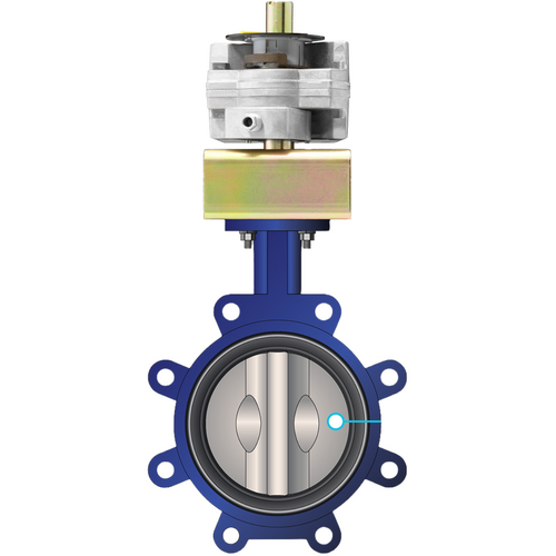 Siemens B204UC-GCA126.3U : 2-Way 4" Inch Butterfly Valve, Under Cut, Cv 841, Close-off Pressure 50 psid, Normally Closed, Spring Return Actuator, 24VAC/DC, 2-Position On/Off Control Signal, Auxiliary Switches