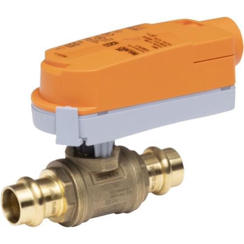 Belimo B2050QPW-N PF+CQX24-3 : 2-Way 1/2" Lead Free Potable Water Valve, Press Fit, Fluid temperature -4.0 to 212¡F + Non-Spring Return Actuator, 24VAC/DC, On/Off, Floating 3-Point Control Signal (Customizable Product)