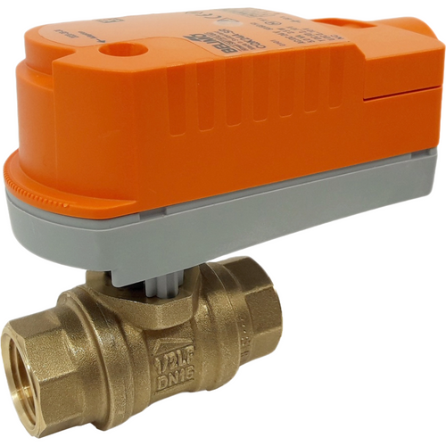 Belimo B2050QPW-N+CQKB24-S-RR : 2-Way 1/2" Lead Free Potable Water Valve, Internal Thread NPT, Fluid temperature -4.0 to 212¡F + Electronic Fail-Safe Actuator, 24VAC/DC, On/Off Control Signal, (1) SPST 3A @250V Aux Switch, Normally Closed