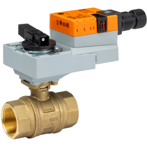 Belimo B2125PW-Q+ARB24-3-S : 2-Way 1-1/4" Lead Free Potable Water Valve, Internal Thread NPT, Fluid temperature -4.0 to 212¡F + Non Fail-Safe Valve Actuator, 24VAC/DC, On/Off, Floating Point Control Signal, (1) SPDT 3A @250V Aux Switch
