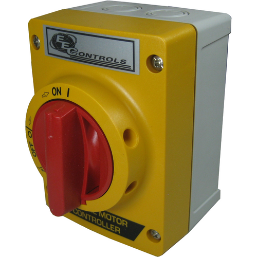 EE Controls 25A-3P-RG-4X : Enclosed Three Pole Non Fusible Disconnects, 25A, Red/Yellow Handle, 4.6"x3.8"x4.2" NEMA 4X Enclosure, UL Listed