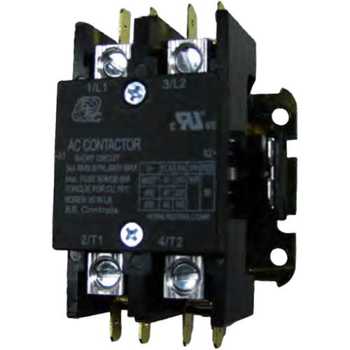 EE Controls  T30A2-A : 2-Pole Definite Purpose Contactor, 120 VAC 50/60 Hz Coil Voltage, Full Load 32A, Foot Mount, UL Listed