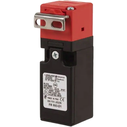 Advanced Controls, Inc. 117843 : Key Operated Safety Switch with De-Energized Solenoid Release, 1 NO + 1 NC (1 NC Key),10 Amp Rating, Energize Solenoid to Remove Key