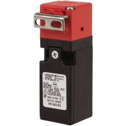 Advanced Controls, Inc. 116084 : Key Operated Safety Switch with Energized Solenoid Release, 2 NC, 10 Amp Rating, De-energize Solenoid to Remove Key