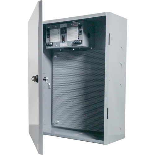Functional Devices MHP4604100A100AB10 : Dual 100 VA Power Supplies, Perforated Steel Subpanel Mounted, 16.15" x 20.0" x 6.72" Metal Enclosure