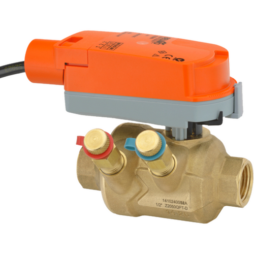 Belimo Z2050QPT-F+CQX24-3 : 2-Way 1/2" NPT Internal Thread ZoneTight (PIQCV) Zone Valve, 4.3 GPM Max Flow Rate, Non-Spring Return Actuator, 24VAC/DC, On/Off, Floating 3-Point Control Signal (Customizable Product)