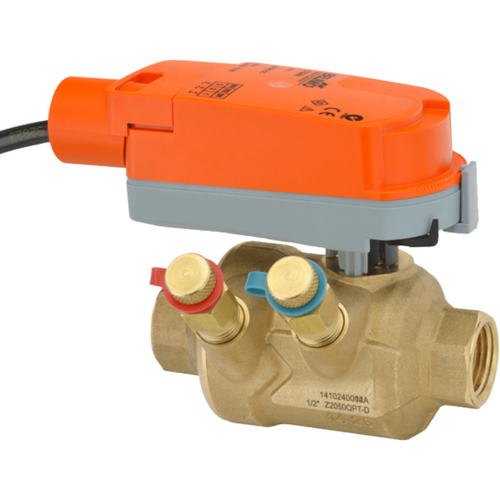 Belimo Z2050QPT-F+CQXUP-3 : 2-Way 1/2" NPT Internal Thread ZoneTight (PIQCV) Zone Valve, 4.3 GPM Max Flow Rate, Non-Spring Return Actuator, 100-240VAC, On/Off, Floating 3-Point Control Signal (Customizable Product)