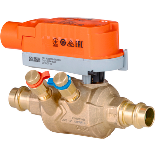 Belimo Z2050QPTPF-B+CQKX24-SR : 2-Way 1/2" Press Fit ZoneTight (PIQCV) Zone Valve, 0.9 GPM Max Flow Rate, Electronic Fail-Safe Actuator, AC 24 V, Modulating 2-10VDC Control Signal (Customizable Product)