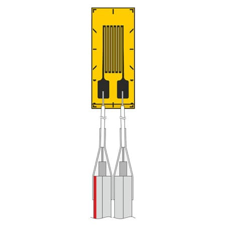 Omega KFH-6-350-C1-11L1M2R : Pre-Wired Linear Strain Gauge, 2x 1 m Leads, 350 ½, ST Number, 6 mm x 2 mm Grid (LxW), 50000 _m, -10 ¡C to 155 ¡C, for Easy Installation, KFH Series, Pack of 5