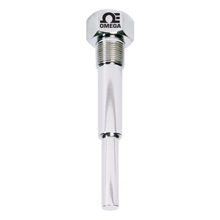 Omega 1/2-260S-U101/2-304SS : Standard Threaded Thermowell for 1/4 " Dia Element, 304 SS, 0.26 " Bore Dia, Step Down, 5/8 " Shank Dia, 12 ", 10-1/2 ", 7000 psi, 1/2 " NPSM, 1/2 " NPT, 260S Series, Each
