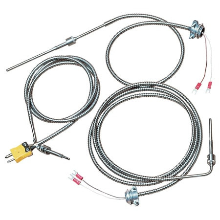Omega BT-090-K-2 1/4-60-2 : Extruder Thermocouple Probe, 90 ¬° Angle, Bayonet, STD CONN, K Type, 0 ¬°C to 480 ¬°C (32 ¬°F to 900 ¬°F), 0.187 " x 2.25 " Probe, 60 " Cable, 304 SS, Immersion, GND, BT, Each