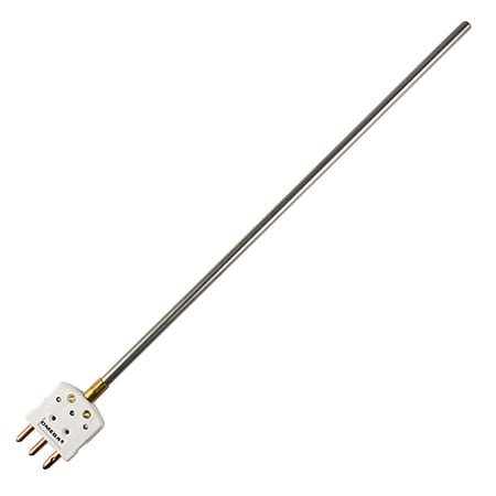 Omega PR-13E-3-100-1/8-6 : RTD Probe Assembly, Heavy Duty, 3 Prong Standard CONN, -200 ¬°C to 600 ¬°C, Class A per IEC, 0.125 " x 6 " (DxL) Probe, 316 SS, Immersion, 100 ¬Ω, 3 Wires, PR-13 Series, Each