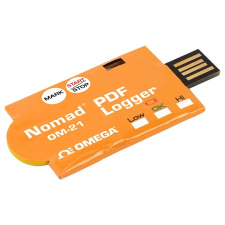 Omega OM-21-10PK : Temperature Logger for Audit Reports, Single use Cold Chain PDF, Temperature, 1 Measurement, 10K Max Samples, 30 s, Single Use, Programmable Sampling Rate, FDA, OM-21-10PK Series, Each