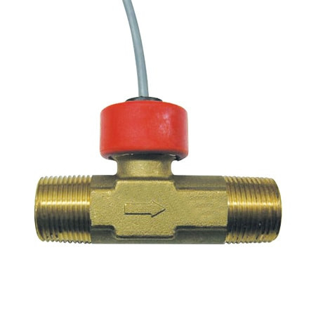 Omega FTB371 : Flow Meter, Liquid (Water), 0.5 GPM to 10.4 GPM, 3/4 ", NPT Male, ± 3 %, Amplified Square Wave, Brass, PP, Nickel, Sapphire, Nylon, EPDM, ARCAP AP1D, FTB370 Series, Each