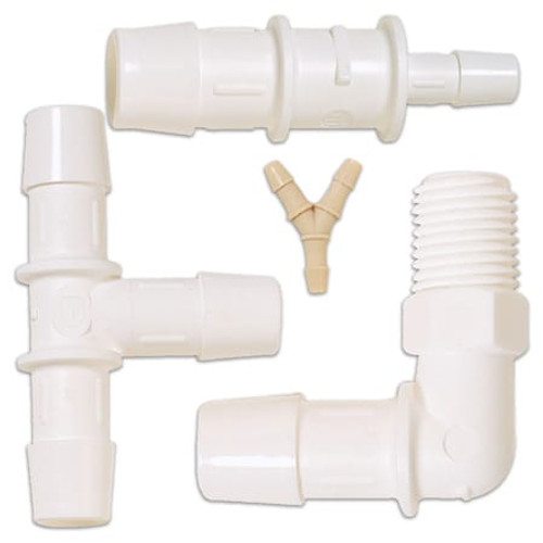 Omega FTKY-TO-12NK : Equal Leg Connector, Barbed, Tee, Natural Kynar, 3/4 " (ID), FTKY Series, Pack of 5