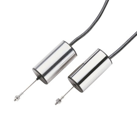Omega LD400-2.5 : Miniature LVDT Displacement Transducer, -2.5 mm to 2.5 mm, ± 0.3 %, 75 mV/V/ mm O/P, Stainless Steel, M2 x 6 Threaded, 0.79 " Dia, 1.46 " Length, with Acetal Bearings, LD400 Series, Each