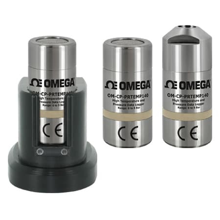 Omega OM-CP-PRTEMP140-LVL : Submersible High Temperature & Pressure Data Logger, 2 Measurements, RTD, Strain Gauge, 33K Max Samples, Battery, USB, 1 s, 0 bar to 5 bar, Flush Top, OM-CP-PRTEMP140 Series, Each