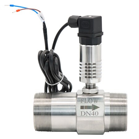 Omega FTB-840-I : Turbine Flow Meter, Liquid, 4.4 GPM to 88 GPM (16.65 LPM to 333.12 LPM), 2 ", NPT Male, ± 0.5 %, 4 mA to 20 mA, 304, 316, CD4MCU SS, Tungsten Carbide, FTB-800 Series, Each