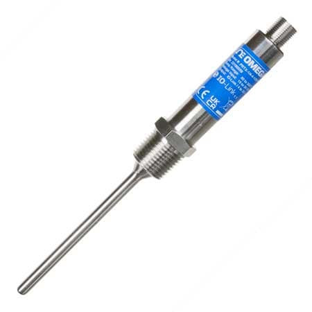 Omega PRTXI-1/4N-1/4-6-IO : RTD Temperature Transmitter, 1/4" NPT Process Connection, 1/4" Probe Diameter, 6" Probe Length