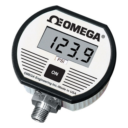 Omega DPG1000B-500G : Digital Pressure Gauge, 0 psi to 500 psi, ± 0.25 %, 1/4 " NPT Male, 3.5 Digit, Battery Powered, DPG1000 Series, Each