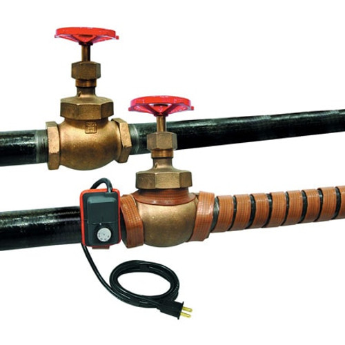 Omega HTWAT051-004 : Heater Tape with Adjustable Thermostat, 218 ¡C, 120 V, 144 W, 6 W/in_, Silicone Rubber, 1/2 " x 4 ' L, 72 " L Lead Wire, IP54 Rated, HTWAT Series, Each