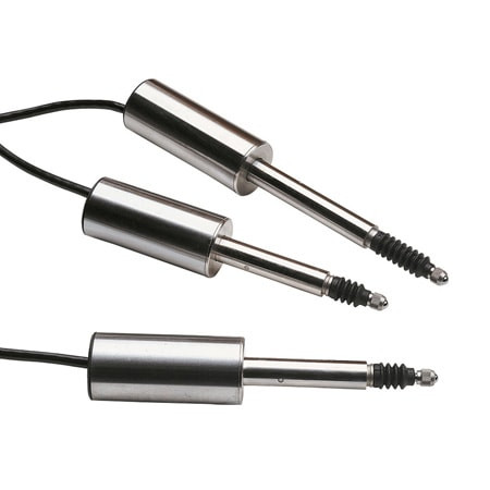 Omega LD500-2.5 : Precision Gaging Transducer for Quality Control/Automation Tooling, -2.5 mm to 2.5 mm, ± 0.25 %, 78 mV/V/ mm O/P, Steel, 2 m Cable, 0.74 " Dia, 1.6 " Length, LD500 Series, Each