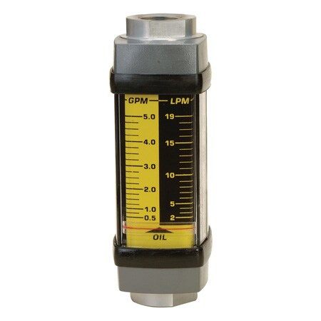 Omega FL-7330ABR : Variable Area Flow Meter, Economical, In-line, Water, 3 GPM to 30 GPM, 3500 psi, 3/4 " NPT Female, Direct Read, Brass, 302 SS, Polyphenylene Sulfide, Ceramic, FKM, FL-7000A Series, Each