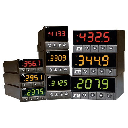 Omega CNI833-C24 : PID Controller, T/C, RTD, Analog V/I, 1 I/P, 2x Relay, 2 O/P, 1/8 DIN, AC, 3.5 DIG, Serial, Prog 3 Color, Single Ramp & Soak, CNi, Each