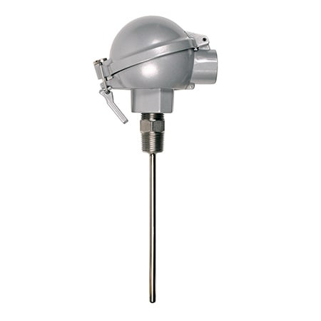 Omega PR-18H-3-100-1/4-9 : RTD Probe, Aluminum Protection Head, Screw Terminal Block, -50 ¬°C to 450 ¬°C (-58 ¬°F to 842 ¬°F), Class A, 1/2 " NPT, 0.25 " x 9 " Probe, Immersion, 316 SS, 100 ¬Ω, 3 Wires, PR-18 Series, Each