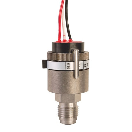 Omega PSW-691-V1 : Mechanical Pressure Switch with High Purity, OEM, Gauge Type, (1) 1 A SPST, 1/4 " VCR, 0.8 psi to 30 psi, Fixed, Stainless Steel, Helium Leak Tested 4 x 10-9 STD CC/sec, PSW-690 Series, Each